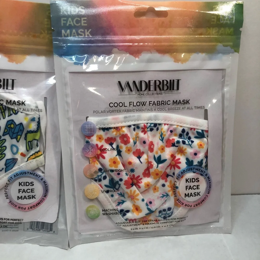 2 Pack Fabric Face Masks for Kids NEW!